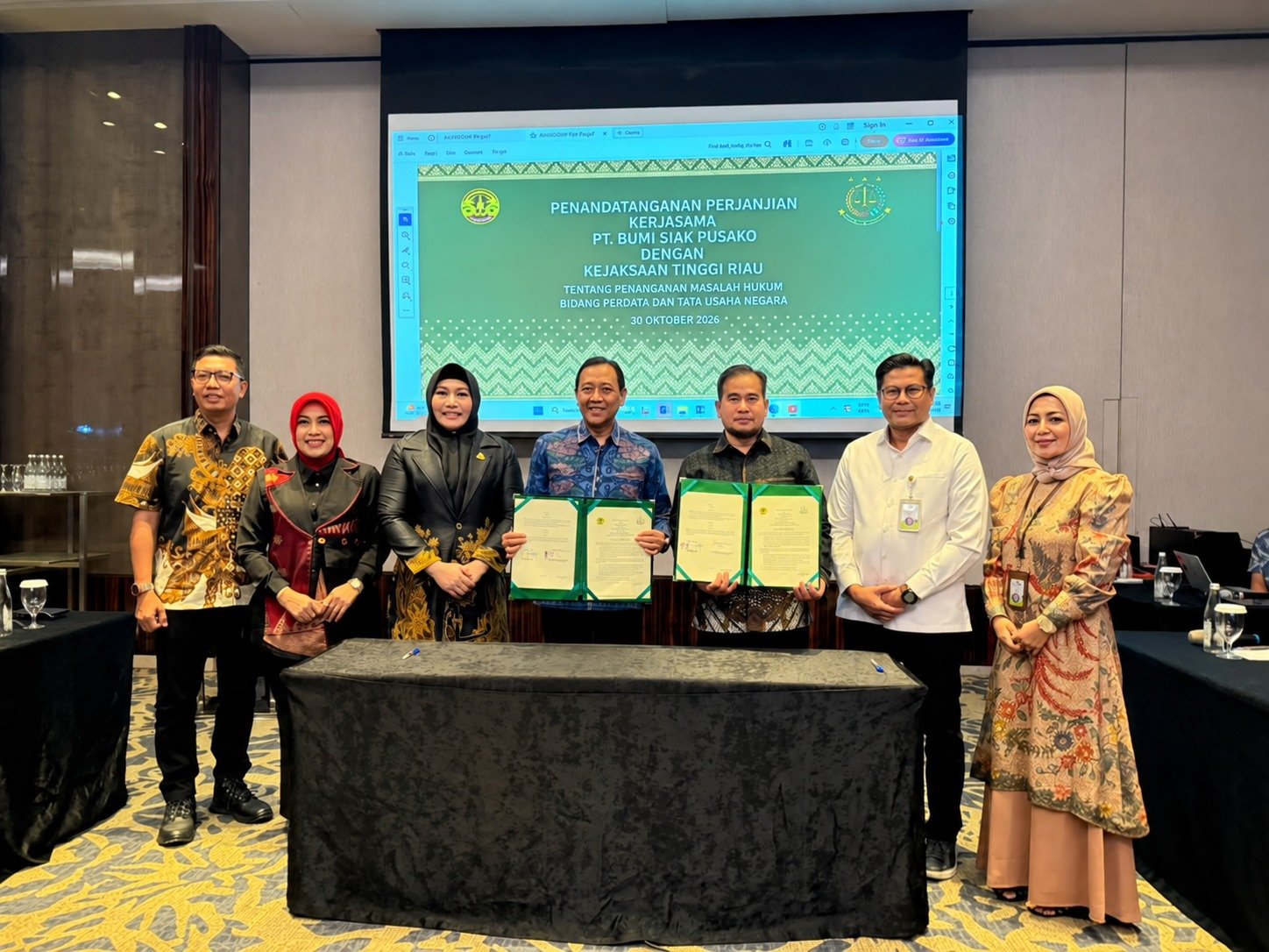 PERKUAT KEPASTIAN HUKUM, BSP TANDATANGANI MOU DENGAN KEJATI RIAU
